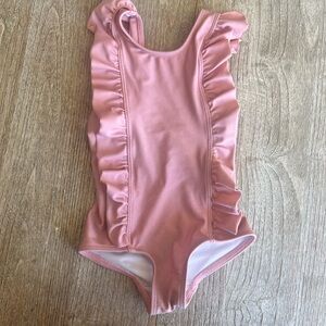 Minnow pink ruffle swimsuit one piece